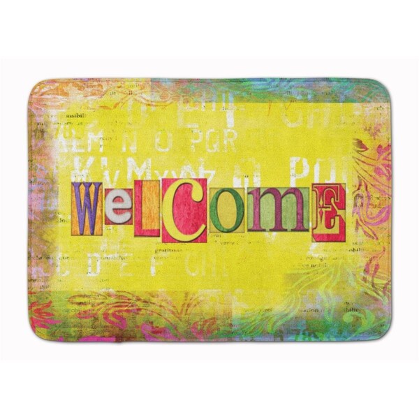 Carolines Treasures Artsy Welcome Machine Washable Memory Foam Mat SB3097RUG - main